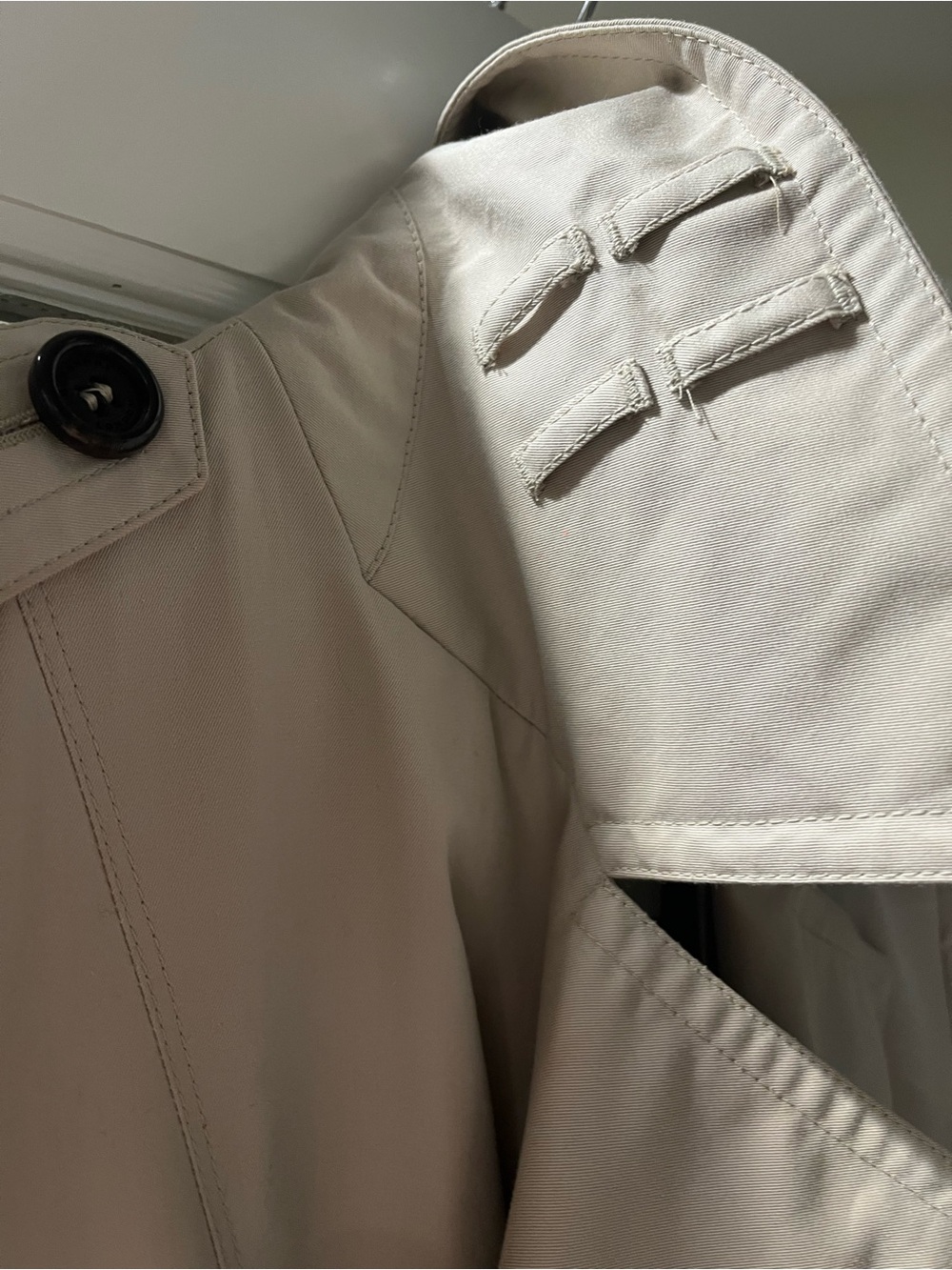 Burberry Beige Double-Breasted Trench with Brown leather Belt with tags SZ 14R - Picture 13 of 15